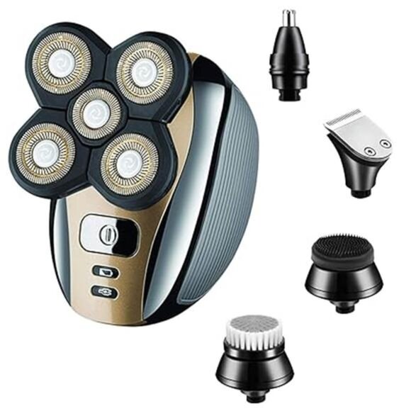 Electric Razor for Men Head Shaver for Bald Men Grooming Kit 5 in 1 Wet Dry - Picture 7 of 7